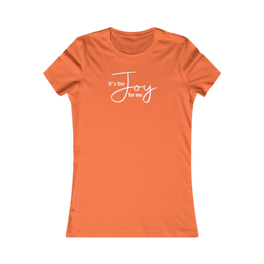 Joy for Me Women's Fitted Tee (White Lettering)