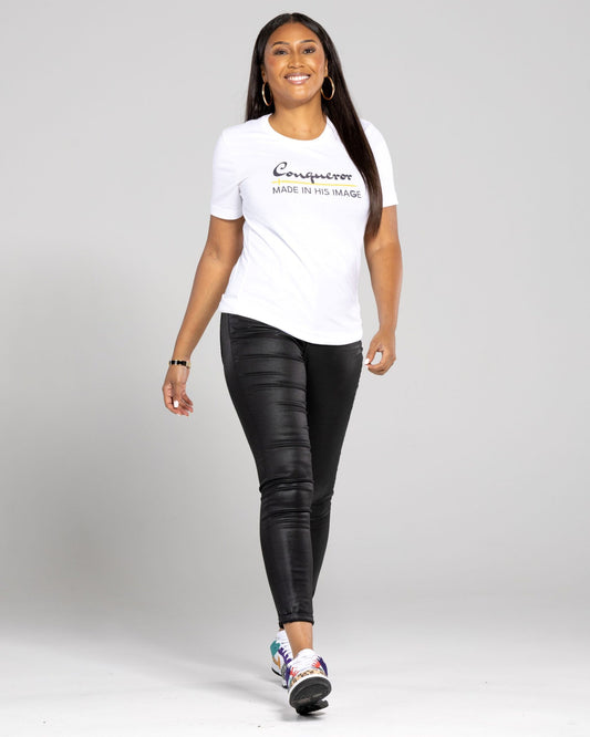 Conqueror - Made in His Image Unisex Tee (White)