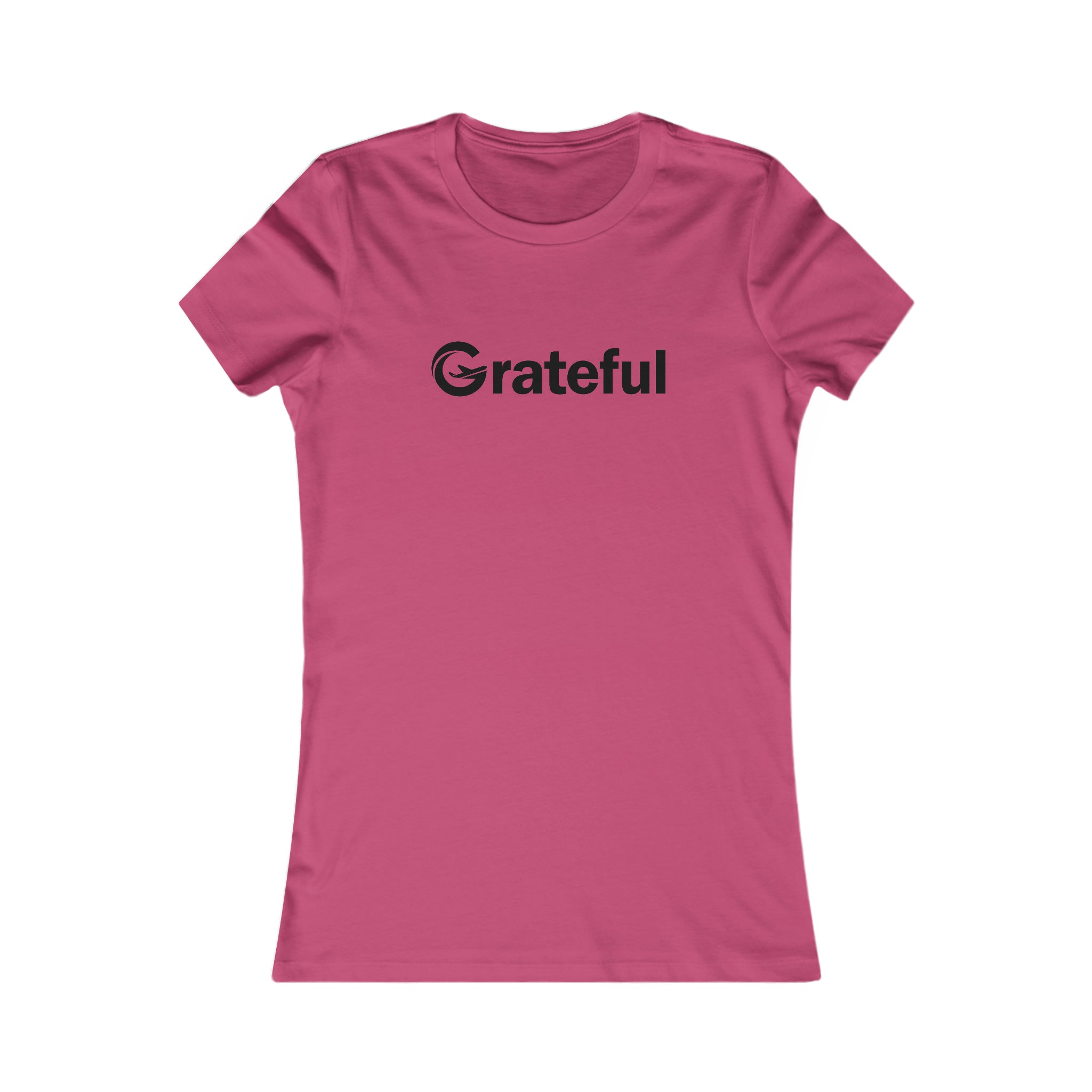 Grateful Women's Fitted Tee (Black Lettering Multiple Colors)