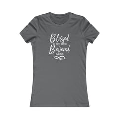 Blessed Women's Fitted Tee (Multiple Colors White Lettering)