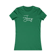 Joy for Me Women's Fitted Tee (White Lettering)