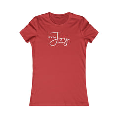 Joy for Me Women's Fitted Tee (White Lettering)