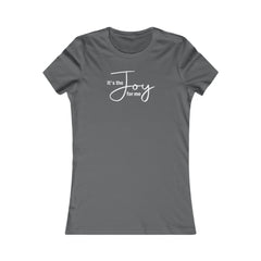 Joy for Me Women's Fitted Tee (White Lettering)