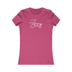 Joy for Me Women's Fitted Tee (White Lettering)
