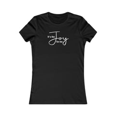 Joy for Me Women's Fitted Tee (White Lettering)