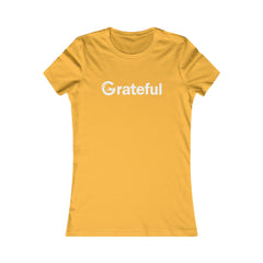 Grateful Women's Fitted Tee (White Lettering Multiple Colors)