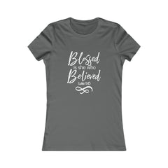 Blessed Women's Fitted Tee (Multiple Colors White Lettering)