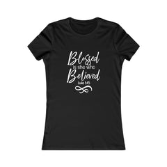 Blessed Women's Fitted Tee (Multiple Colors White Lettering)