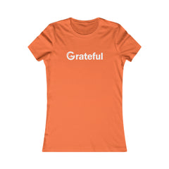 Grateful Women's Fitted Tee (White Lettering Multiple Colors)