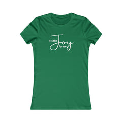 Joy for Me Women's Fitted Tee (White Lettering)