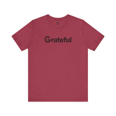 Grateful Short Sleeve Unisex Tee (Black Lettering)
