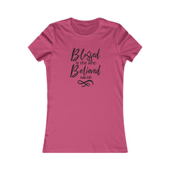 Blessed Women's Fitted Tee (Multiple Colors Black Lettering)