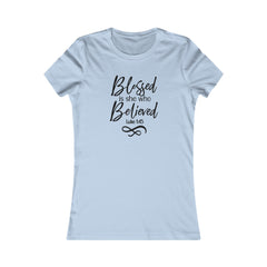 Blessed Women's Fitted Tee (Multiple Colors Black Lettering)
