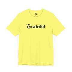 Grateful Short Sleeve Unisex Tee (Black Lettering)