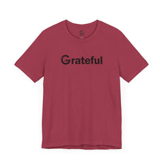 Grateful Short Sleeve Unisex Tee (Black Lettering)