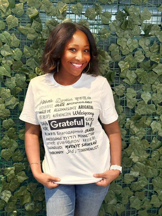 Grateful World Gratitude Special Edition Unisex Tee (White)