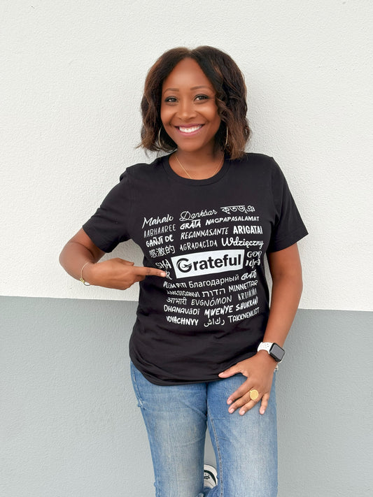 Grateful World Gratitude Special Edition Unisex Tee (Black)