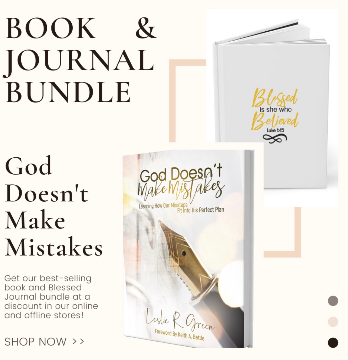 God Doesn't Make Mistakes Book & Blessed Journal Bundle