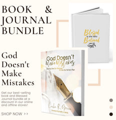 God Doesn't Make Mistakes Book & Blessed Journal Bundle
